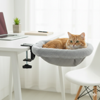 LEVITA DeskNest™ Fold – Homeoffice Katzenbett grau, faltbar waschbar Katzenbett für Schreibtische