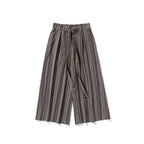 Striped Pants Men's Cotton Linen Comfortable Breathable Wide Leg Trousers Kimono Japanese Samurai Casual Loose Fashion Pants Men