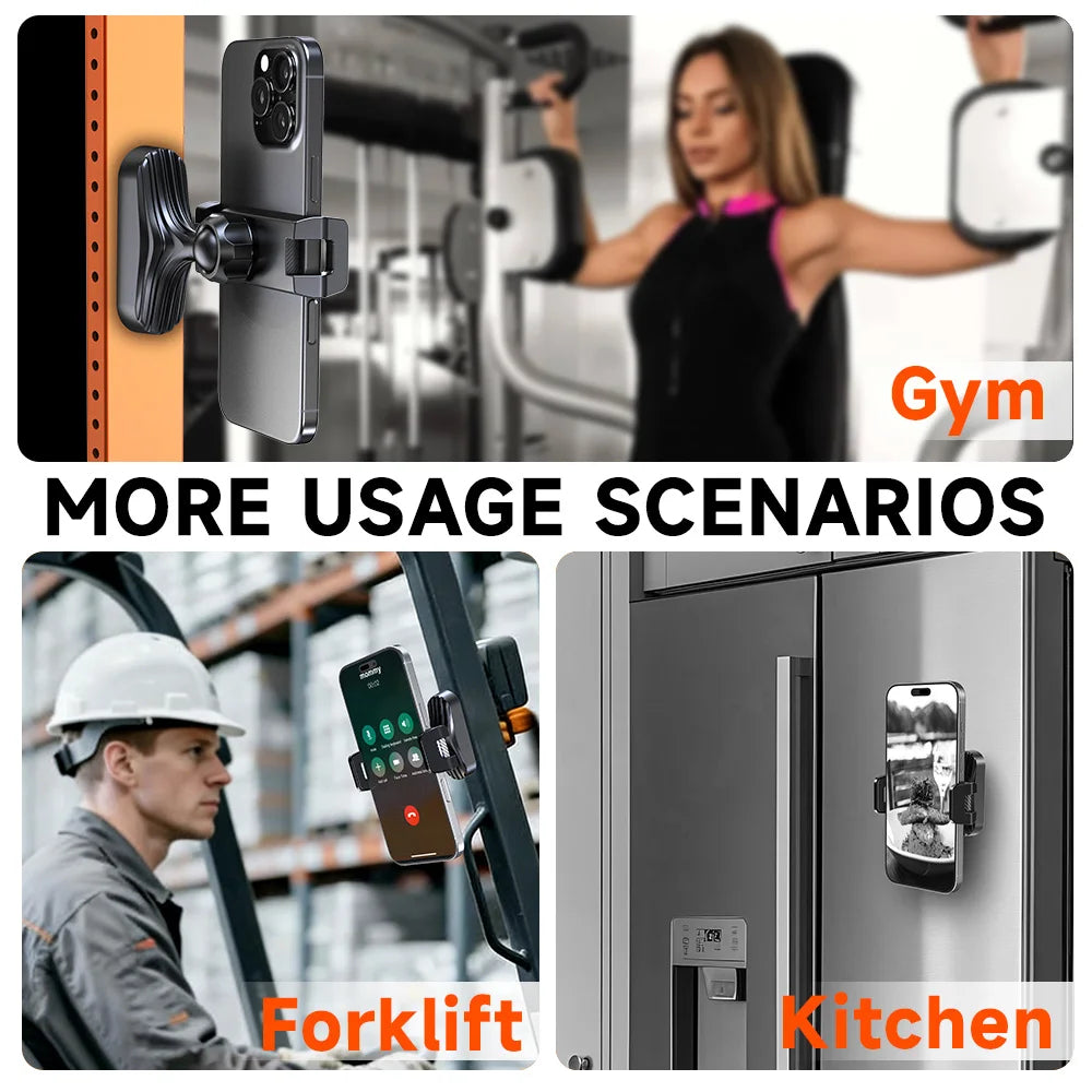 Magnetischer Handyhalter für das Gym 360°, N52 Magnete, Content & Training